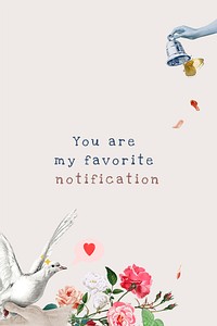 Romantic quote template psd aesthetic social media banner