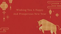 Chinese New Year psd template greeting 2021 banner