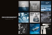 Save the planet templates psd for world environment day campaign set