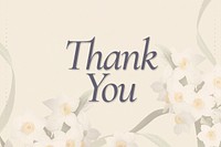 Editable spring template psd with thank you text