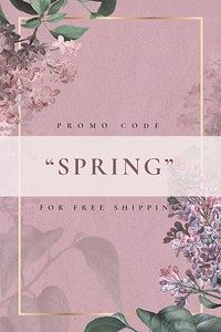 Editable flower template psd for spring sale