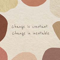 Editable quote template psd earth tone abstract design