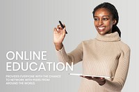 Online education template psd future technology