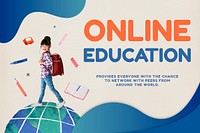 Online education template psd future technology