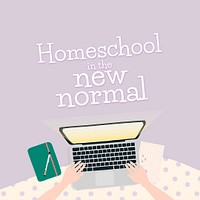 Homeschool template psd in the new normal through e-learning system