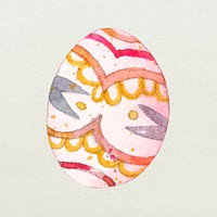 Colorful Easter egg design element cute watercolor illustration