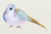Easter bird design element cute watercolor illustration 