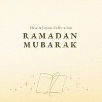 Editable ramadan template psd for social media post with tome