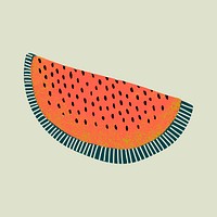 Watermelon psd colorful tropical fruit illustration