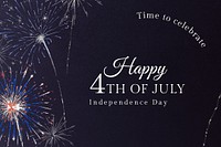 4th of July template psd for banner with editable text