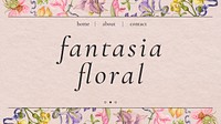 Colorful floral banner template psd in beautiful vintage style, remixed from artworks by Pierre-Joseph Redout&eacute;