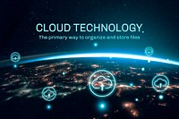 Cloud network system psd digital technology, remixed from public domain by Nasa