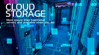 Cloud storage template psd big data technology for blog banner, remixed from public domain by Nasa