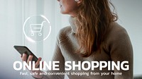 Online shopping digital template psd lifestyle presentation
