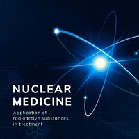 Nuclear medicine science template psd atom social media post