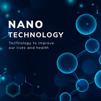 Nanotechnology molecular structure template psd medical science social media story