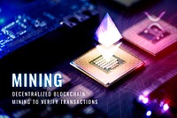 Mining decentralized blockchain template psd finance technology blog banner