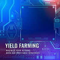 Yield farming investment template psd digital financesocial media post