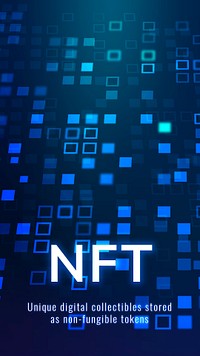 NFT crypto collectible template psd decentralized blockchain social media story