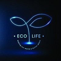 Eco life environmental logo vector with text