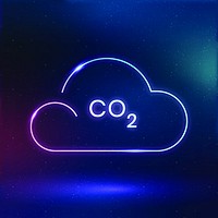 CO2 smog icon vector environmental conservation symbol