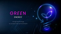 Green energy technology template psd environment banner