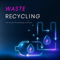 Waste recycling environment template psd