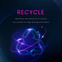 Recycle environment banner template psd