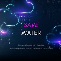 Save water environment template psd