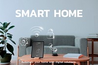 Smart home technology template psd innovation blog banner