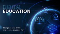 Science education technology template psd ad banner