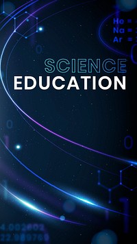 Science education technology template psd social media story