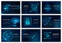 Security technology template psd set for social media post