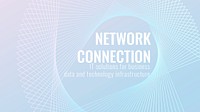 Network connection technology template psd for social media banner in light blue tone