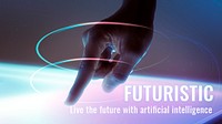 Futuristic AI technology template psd disruptive technology blog banner