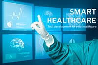 Smart healthcare technology template psd