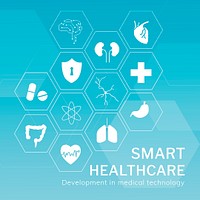 Smart healthcare technology template psd