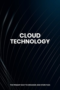 Cloud network technology template psd with digital background