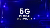 5g Network technology template vector with digital background
