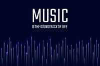 Music equalizer digital template psd entertainment tech ad banner with catchphrase