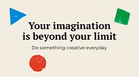 Creative inspiration banner template psd in paint stamp theme