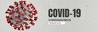 Coronavirus under the microscope banner illustration