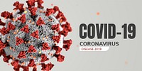 Coronavirus under the microscope banner illustration