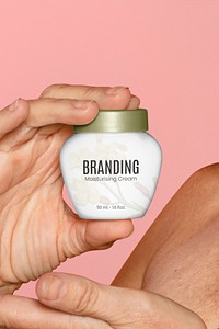 Face cream jar mockup, beauty & skincare product packaging psd