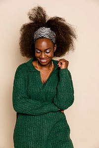 Cute black woman with natural hair