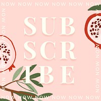 Subscribe now social template illustration