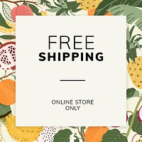 Free shipping online store only social template