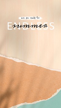Are you ready for endless summer paper collage social template 