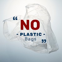 No plastic bag social media template mockup