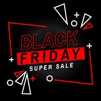 Psd Black Friday promotional poster halftone background template
